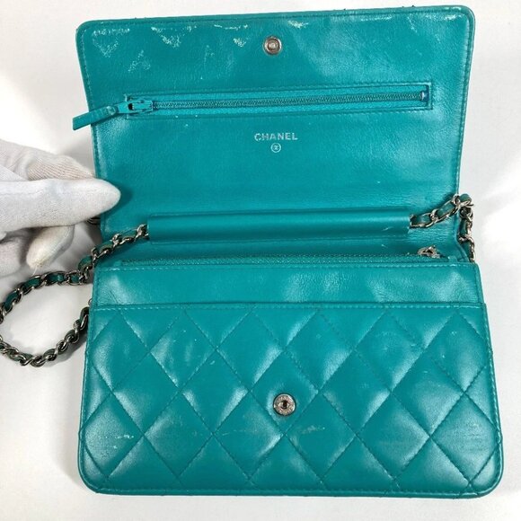 CHANEL Crossbody CC Mark Quilted Matelasse Chain Long Wallet Shoulder Bag - Picture 10 of 16